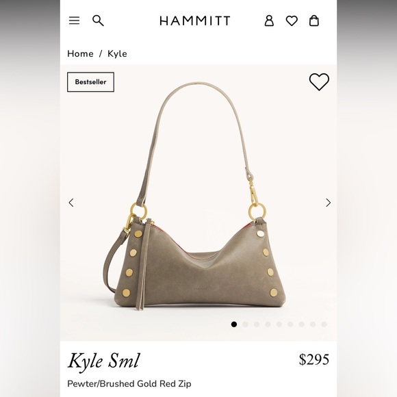 Hammitt Kyle Small in Pewter & Brushed Gold New in Box - Picture 8 of 8